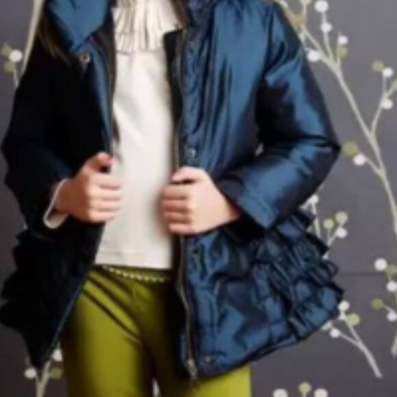 Down-Filled Iridescent Stellar Blue Winter Jacket - Picture 3 of 3